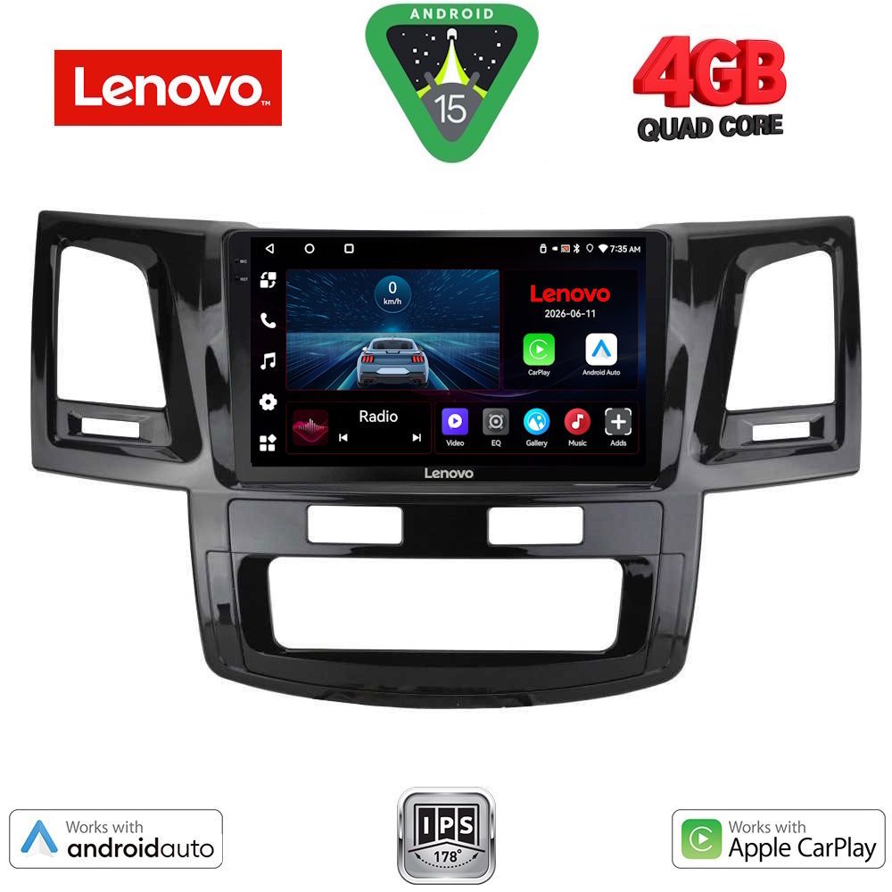 Βλησαρούλης Car Center - LENOVO LVE 8720_CPAA (9inc) MULTIMEDIA TABLET for TOYOTA HILUX mod. 2005-2016