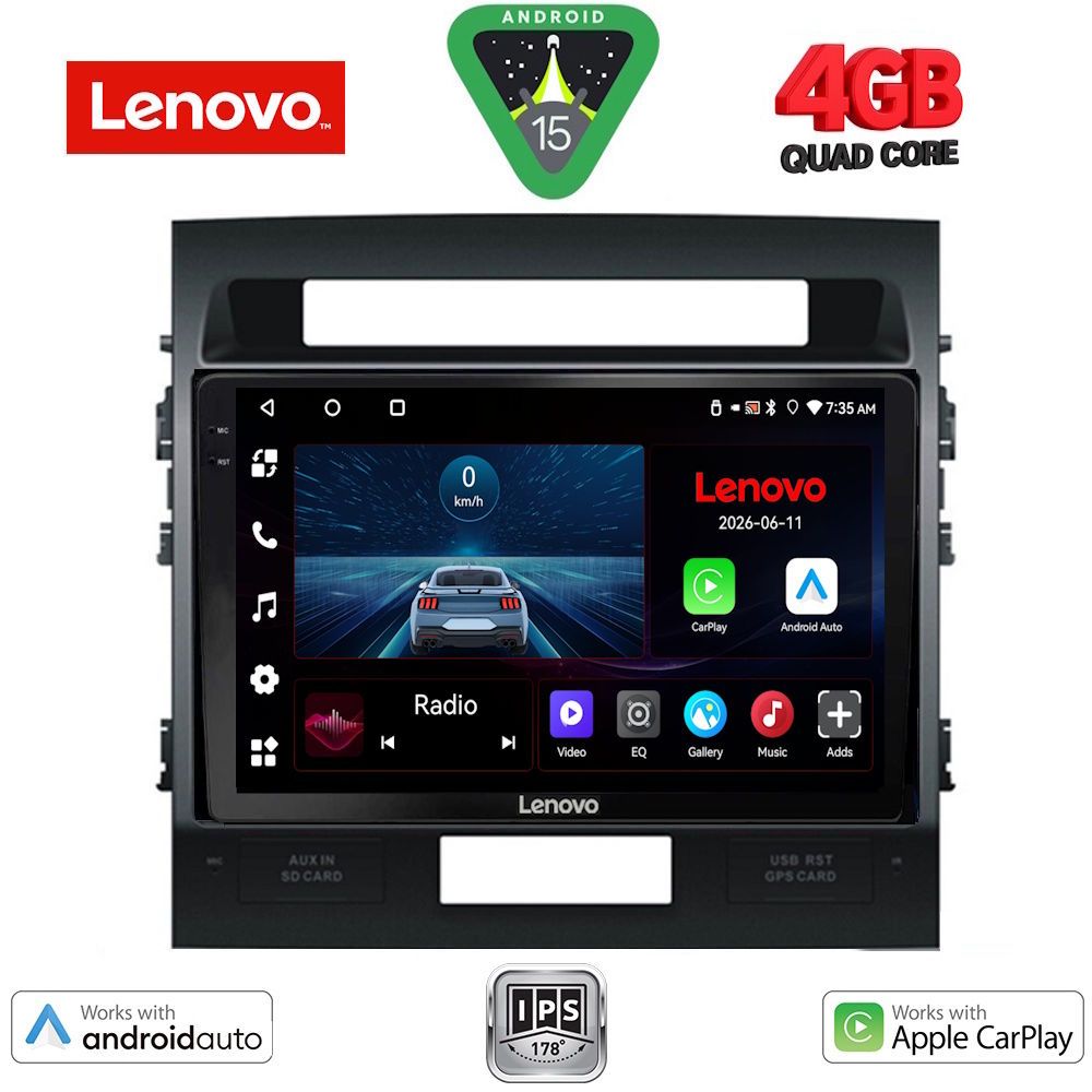 Βλησαρούλης Car Center - LENOVO LVE 8724_CPAA (10inc) MULTIMEDIA TABLET for TOYOTA LAND CRUISER mod. 2008-2015