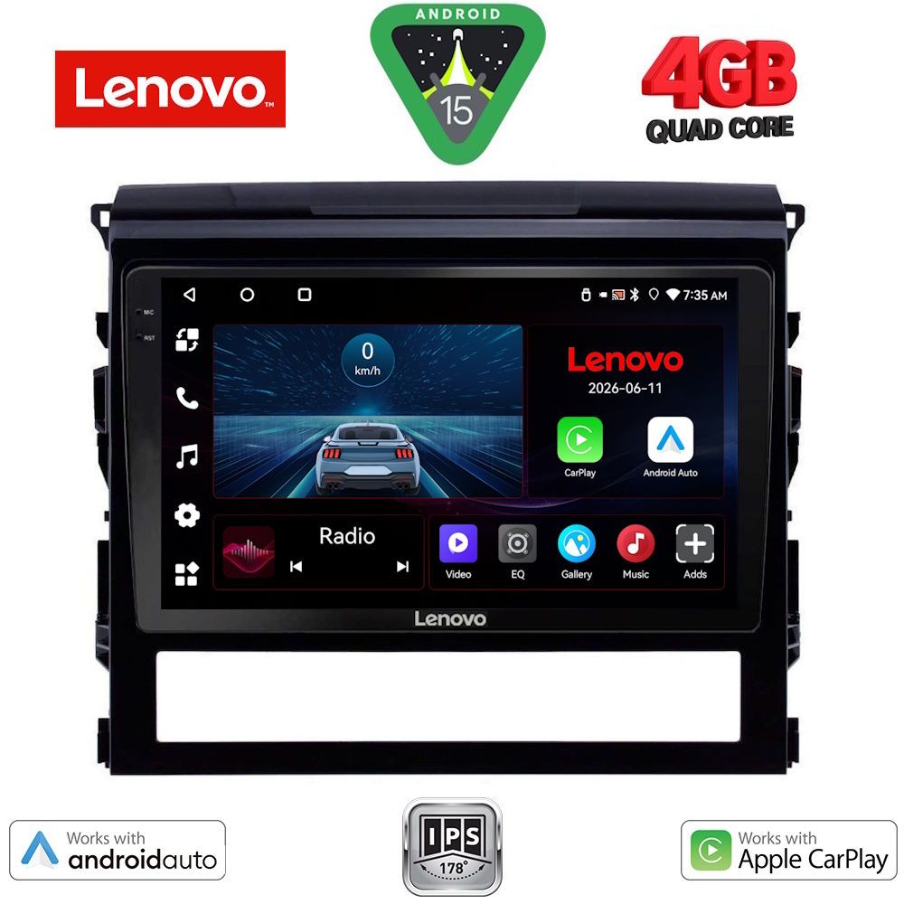 Βλησαρούλης Car Center - LENOVO LVE 8725_CPAA (9inc) MULTIMEDIA TABLET for TOYOTA LANDCRUISER mod. 2016-2019