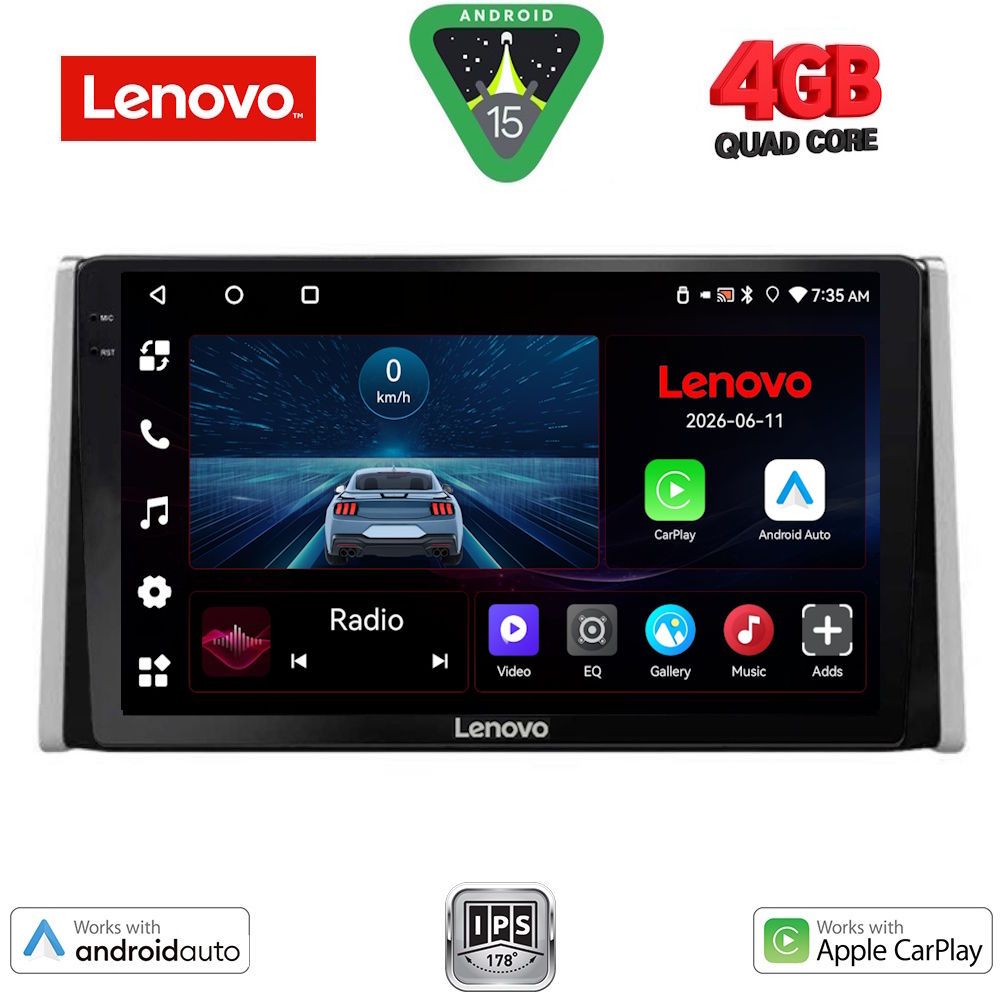 Βλησαρούλης Car Center - LENOVO LVE 8734_CPAA (10inc) MULTIMEDIA TABLET for TOYOTA RAV 4 mod. 2019-2025