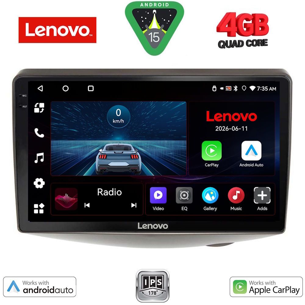 Βλησαρούλης Car Center - LENOVO LVE 8735_CPAA (9inc) MULTIMEDIA TABLET for TOYOTA YARIS mod. 1999-2006