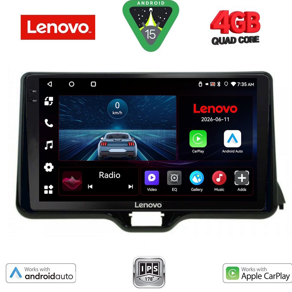 Βλησαρούλης Car Center - LENOVO LVE 8738_CPAA (10inc) MULTIMEDIA TABLET for TOYOTA YARIS mod. 2020-2026 - MAZDA 2 mod. 2023-2026