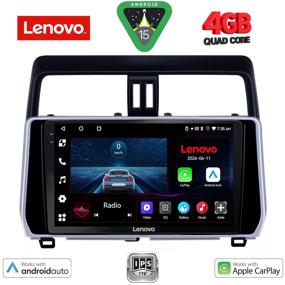Βλησαρούλης Car Center - LENOVO LVE 8739_CPAA (10inc) MULTIMEDIA TABLET for TOYOTA LAND CRUISER mod. 2019-2023