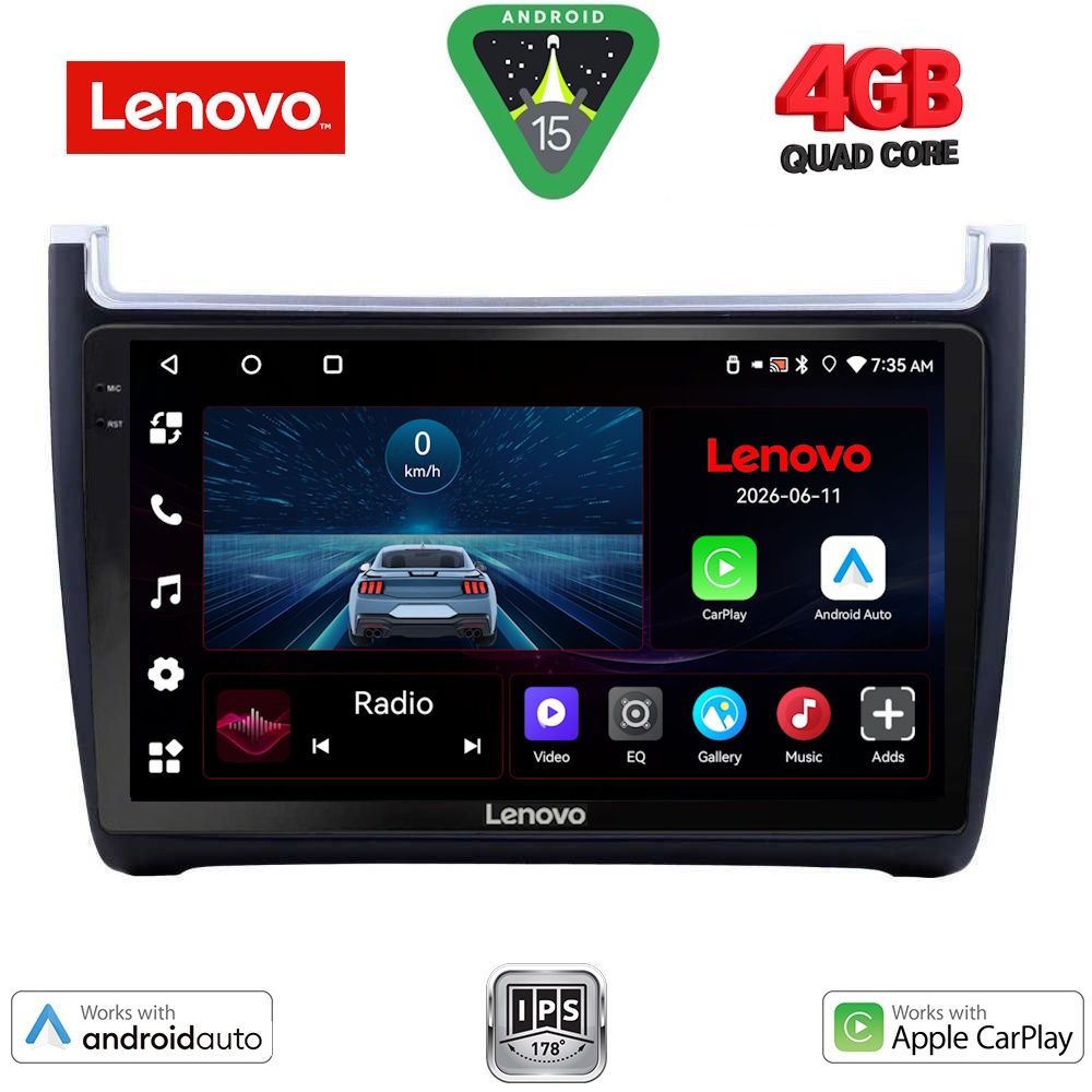 Βλησαρούλης Car Center - LENOVO LVE 8757_CPAA (9inc) MULTIMEDIA TABLET for VW POLO mod. 2014-2017