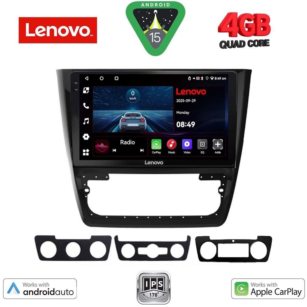 Βλησαρούλης Car Center - LENOVO LVE 8610_CPAA (10inc) MULTIMEDIA TABLET for SKODA YETI mod. 2014-2018