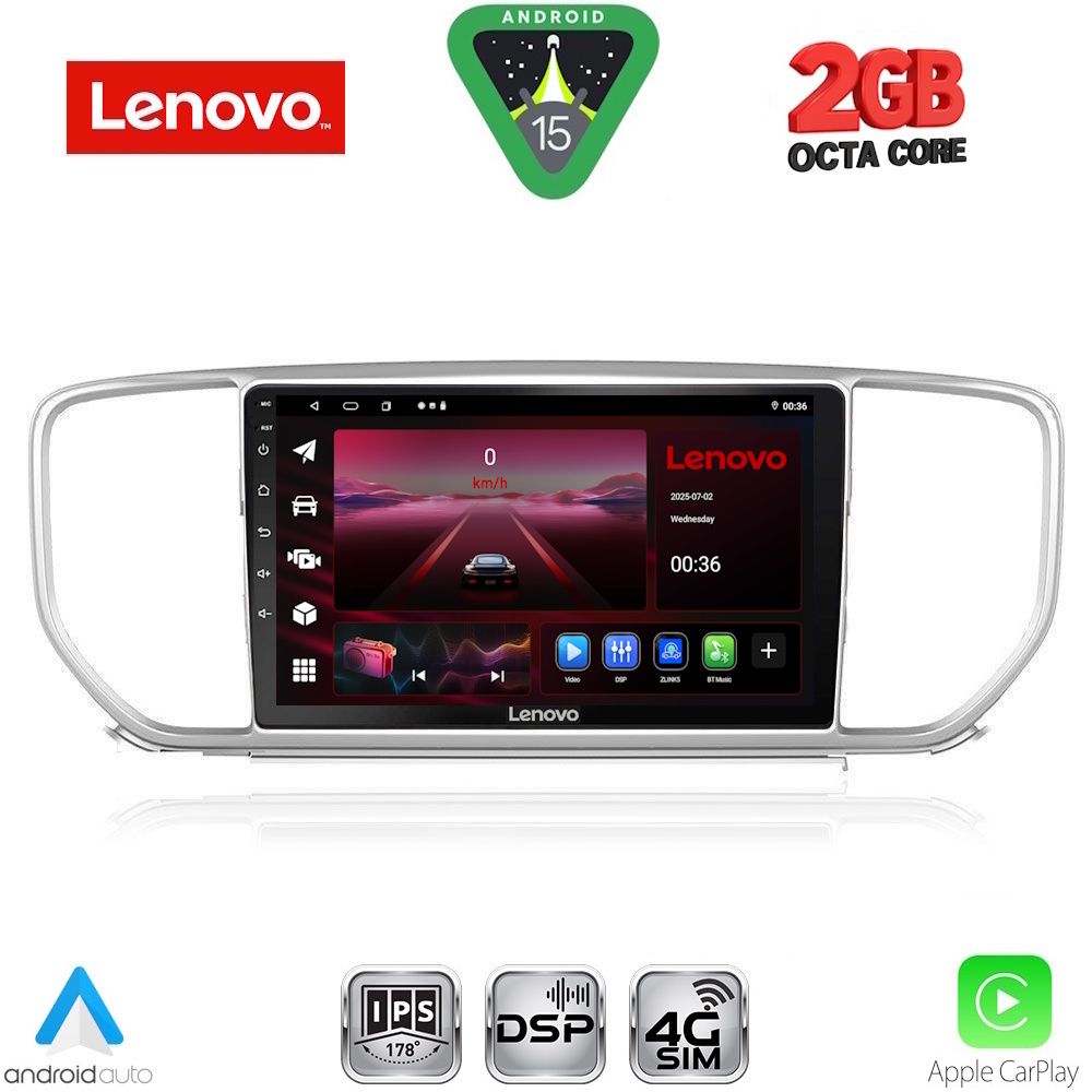 Βλησαρούλης Car Center - LENOVO LVF 5327_CPA (9inc) MULTIMEDIA TABLET for KIA SPORTAGE mod. 2018-2021