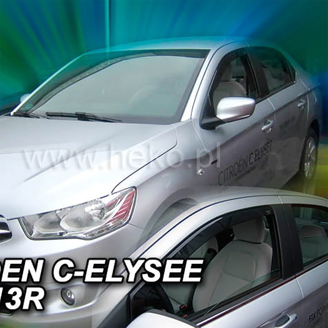 Βλησαρούλης Car Center - ΑΝΕΜΟΘΡΑΥΣΤΕΣ ΓΙΑ CITROEN C-ELYSEE 4D 2013-2020 ΖΕΥΓΑΡΙ ΑΠΟ ΕΥΚΑΜΠΤΟ ΦΙΜΕ ΠΛΑΣΤΙΚΟ HEKO - 2 ΤΕΜ.