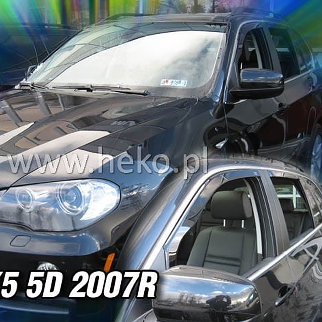 Βλησαρούλης Car Center - ΑΝΕΜΟΘΡΑΥΣΤΕΣ ΓΙΑ BMW X5 5D E70 2007-2013 ΖΕΥΓΑΡΙ ΑΠΟ ΕΥΚΑΜΠΤΟ ΦΙΜΕ ΠΛΑΣΤΙΚΟ HEKO - 2 ΤΕΜ.