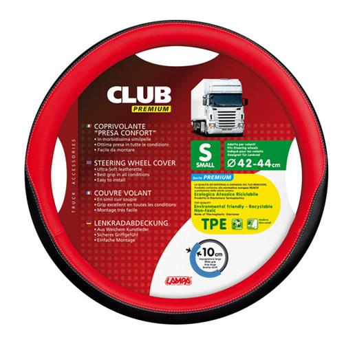 Βλησαρούλης Car Center - ΚΑΛΥΜΜΑ ΤΙΜΟΝΙΟΥ ΦΟΡΤΗΓΟΥ CLUB ΔΕΡΜΑΤΙΝΗ ΜΑΥΡΟ/ΚΟΚΚΙΝΟ (S) 42-44cm ΟΙΚΟΛΟΓΙΚΟ & ΑΟΣΜΟ