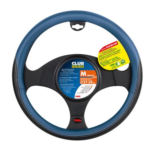 Βλησαρούλης Car Center - Lampa Κάλυμμα Τιμονιού Αυτοκινήτου Club Premium 37-39εκ.  Άοσμο Μαλακό  Ultra-soft Skeentex Μπλέ Μαύρο 1-τεμ. (L3311.7)