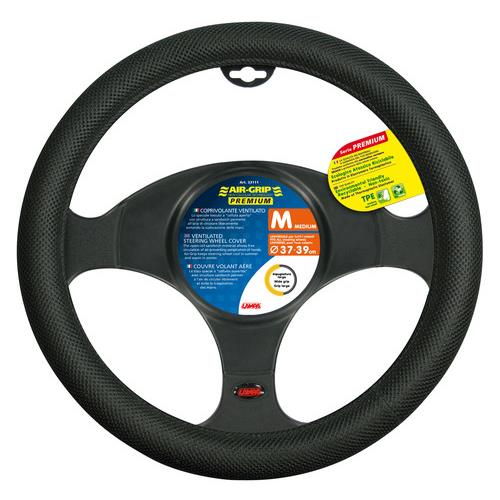 Βλησαρούλης Car Center - Lampa Κάλυμμα Τιμονιού Αυτοκινήτου Air-Grip Premium 37-39εκ. Άοσμο Πλεκτό Αντιιδρωτικό με αεριζόμενες κυψέλες Μαύρο - 1 τεμ. (L3311.1)