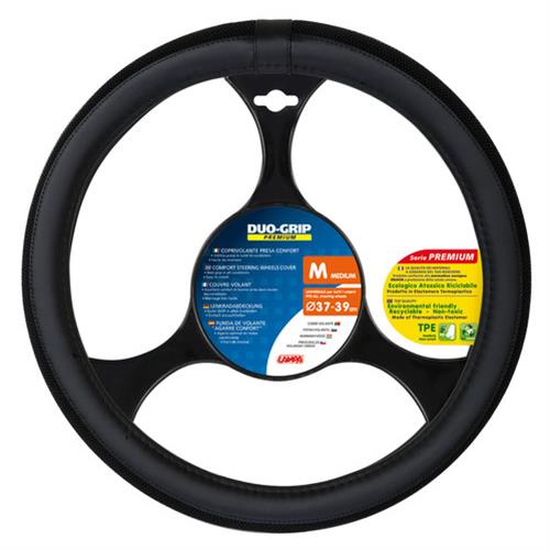 Βλησαρούλης Car Center - Lampa Κάλυμμα Τιμονιού Αυτοκινήτου DUO GRIP 37-39εκ. Άοσμο πλεχτή αντιιδρωτική επένδυση Μαύρο 1-τεμ. (L3314.1)