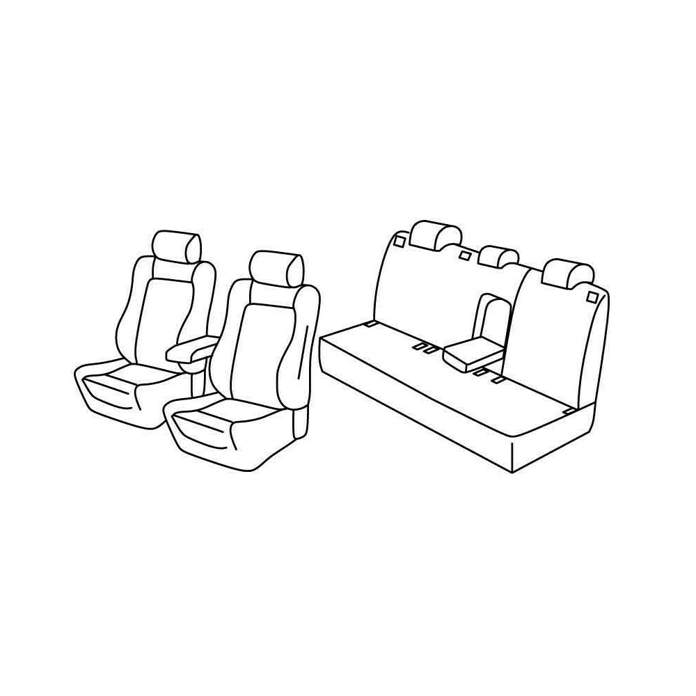 Βλησαρούλης Car Center - Lampa - Καλύμματα Καθισμάτων Superior για Volkswagen Golf Mk6 11/2008-10/2012 3/5πορτο Hatchback - 1 σετ (L.QF37057F)