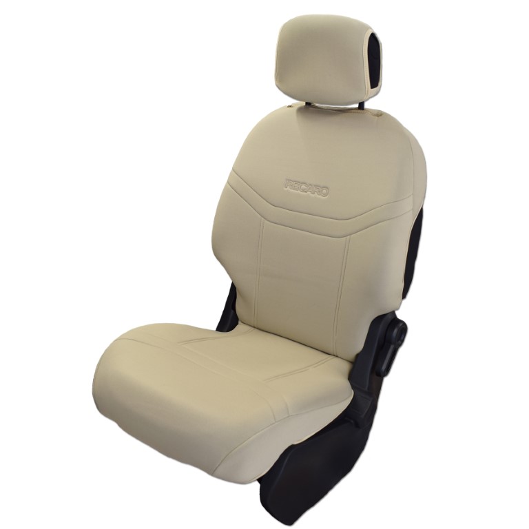 Βλησαρούλης Car Center - ΗΜΙΚΑΛΥΜΜΑΤΑ ΚΑΘΙΣΜΑΤΩΝ BUCKET RECARO ΜΠΕΖ ΜΕ ΥΠΟΔΟΧΗ ΠΡΟΣΚΕΦΑΛΟΥ ΜΕ VELCRO ΚΑΙ ΠΡΟΣΚΕΦΑΛΑ (2 ΤΕΜ.)