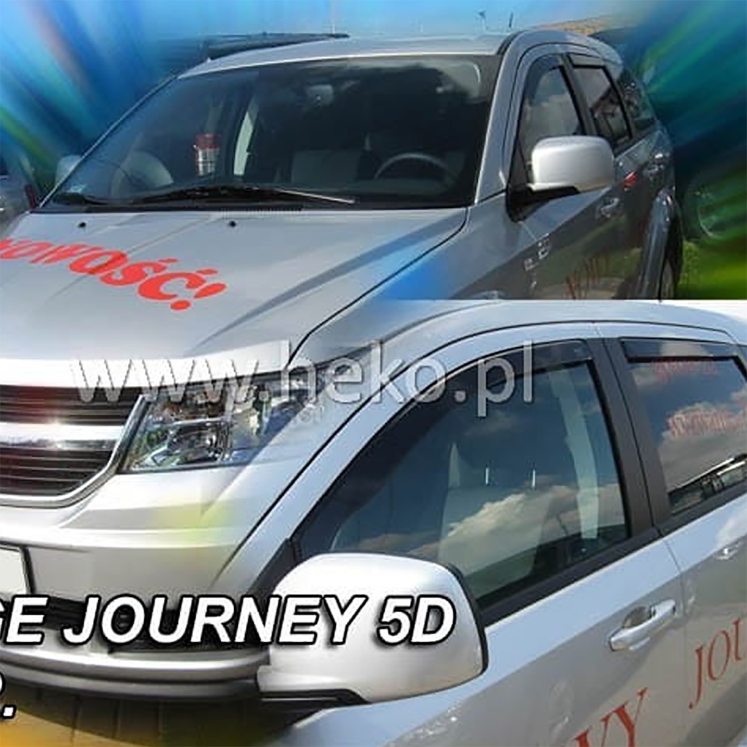 Βλησαρούλης Car Center - ΑΝΕΜΟΘΡΑΥΣΤΕΣ ΓΙΑ DODGE JOURNEY 5D 2008-2020 / FIAT FREEMONT 5D 2011-2020 ΖΕΥΓΑΡΙ ΑΠΟ ΕΥΚΑΜΠΤΟ ΦΙΜΕ ΠΛΑΣΤΙΚΟ HEKO - 2 ΤΕΜ.