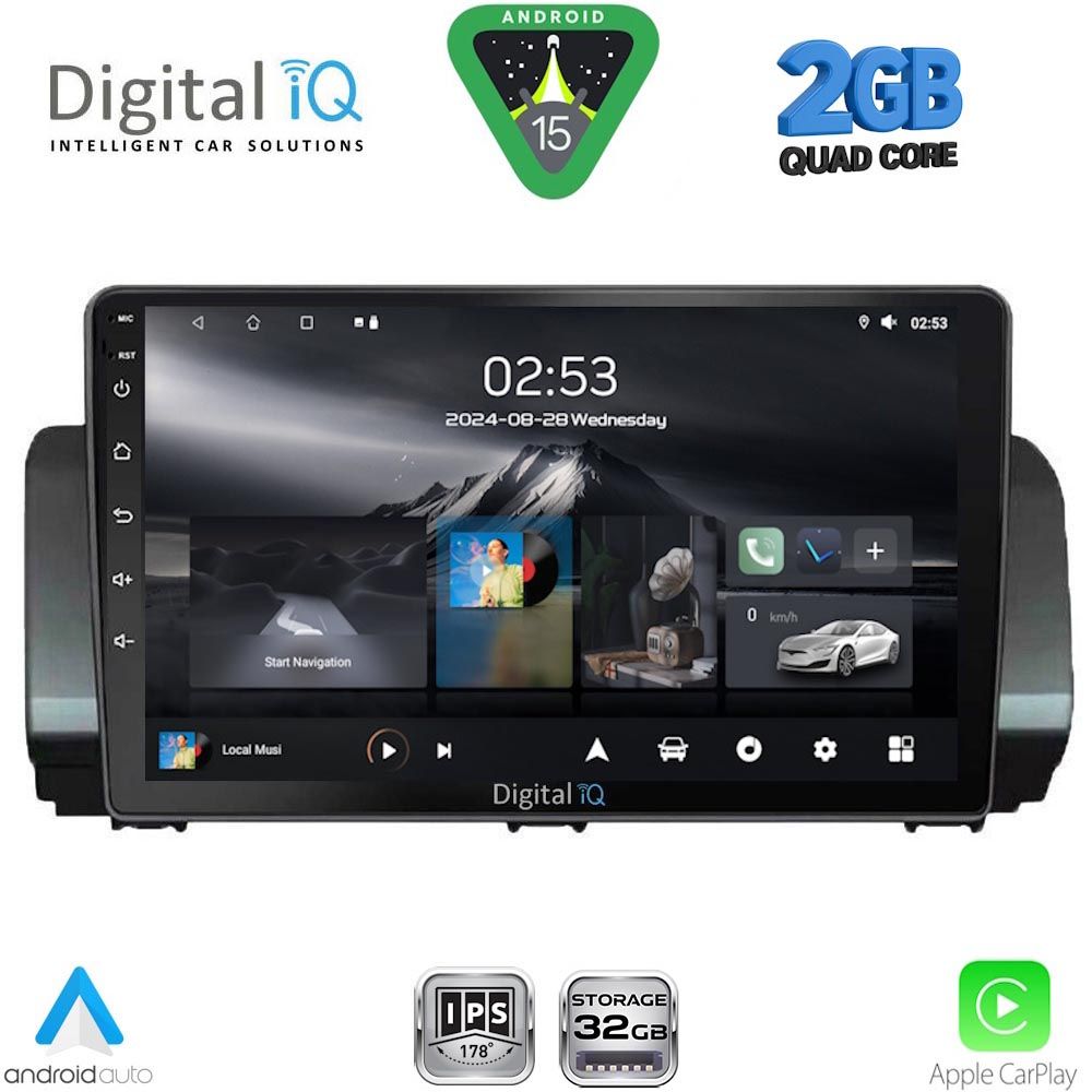 Βλησαρούλης Car Center - DIGITAL IQ RSD 1109_CPA (9inc) MULTIMEDIA TABLET for DACIA LOGAN - SANDERO - JOGGER mod. 2020-2026