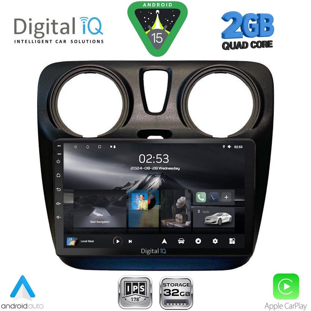 Βλησαρούλης Car Center - DIGITAL IQ RSD 1112_CPA (9inc) MULTIMEDIA TABLET for DACIA DOKKER mod. 2012-2022