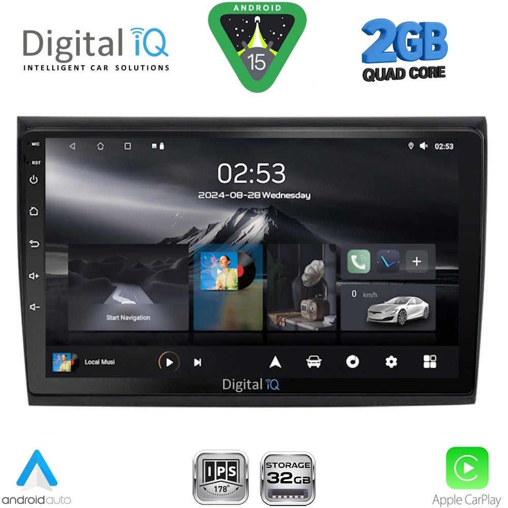 Βλησαρούλης Car Center - DIGITAL IQ RSD 1136_CPA (9inc) MULTIMEDIA TABLET for FIAT BRAVO mod. 2007-2019