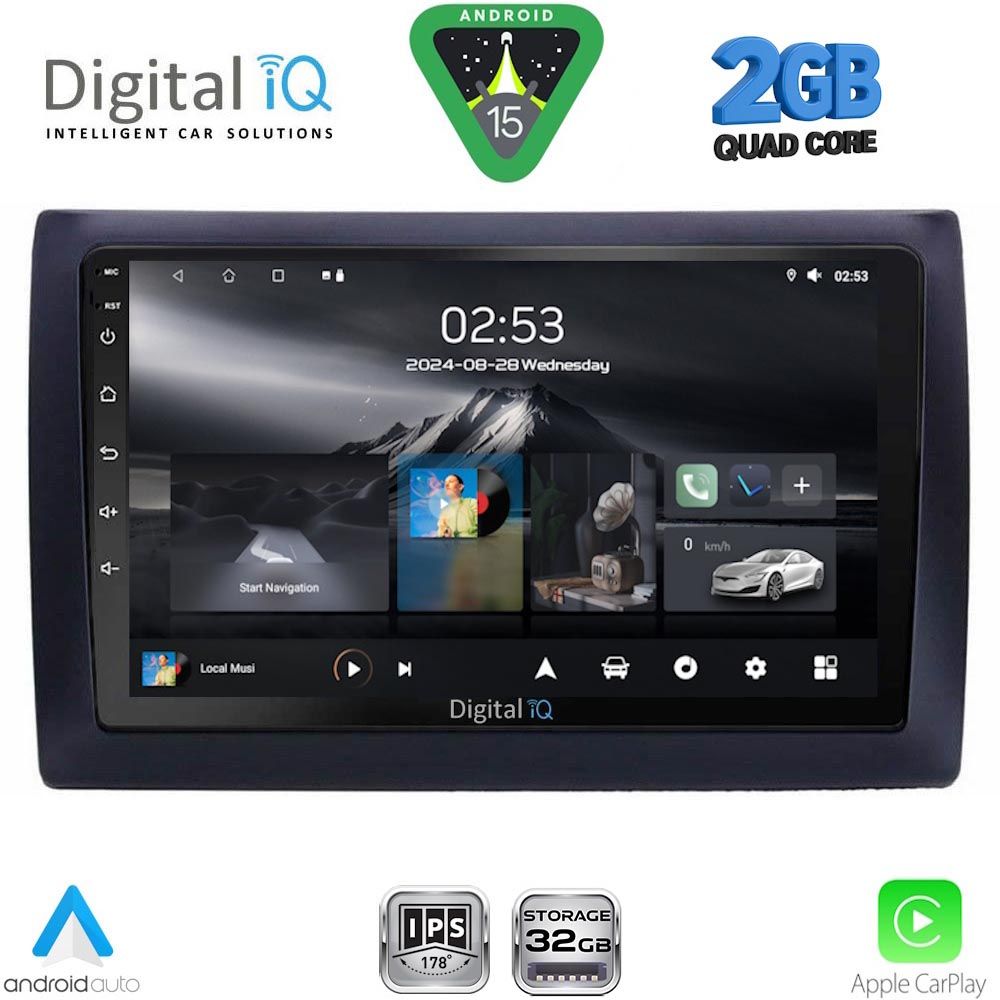 Βλησαρούλης Car Center - DIGITAL IQ RSD 1145_CPA (9inc) MULTIMEDIA TABLET for FIAT STILO mod. 2001-2007