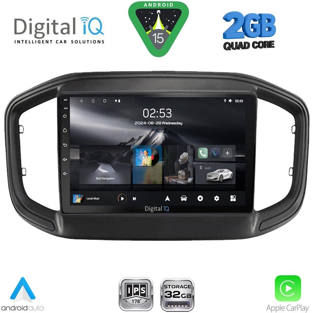 Βλησαρούλης Car Center - DIGITAL IQ RSD 1147_CPA (9inc) MULTIMEDIA TABLET for FIAT STRADA mod. 2020-2026