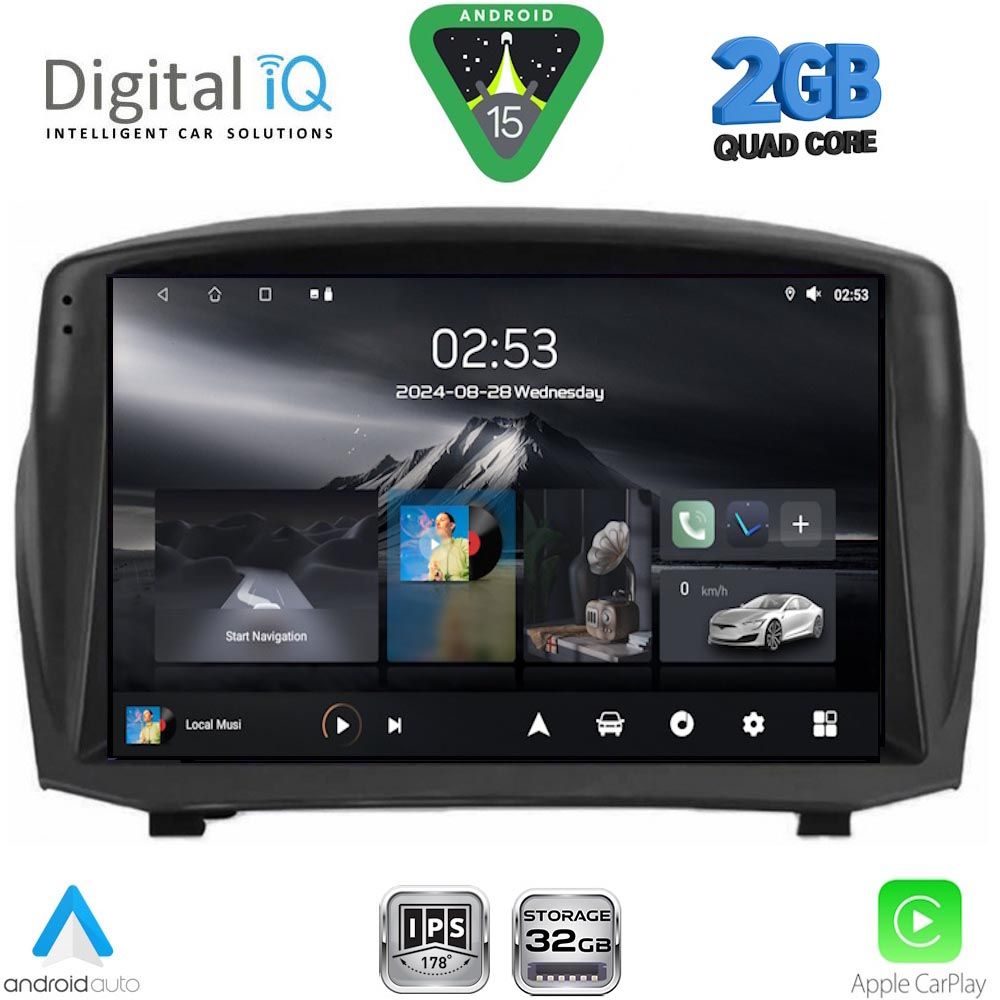 Βλησαρούλης Car Center - DIGITAL IQ RSD 1154B_CPA (9inc) MULTIMEDIA TABLET for FORD FIESTA mod. 2008-2017