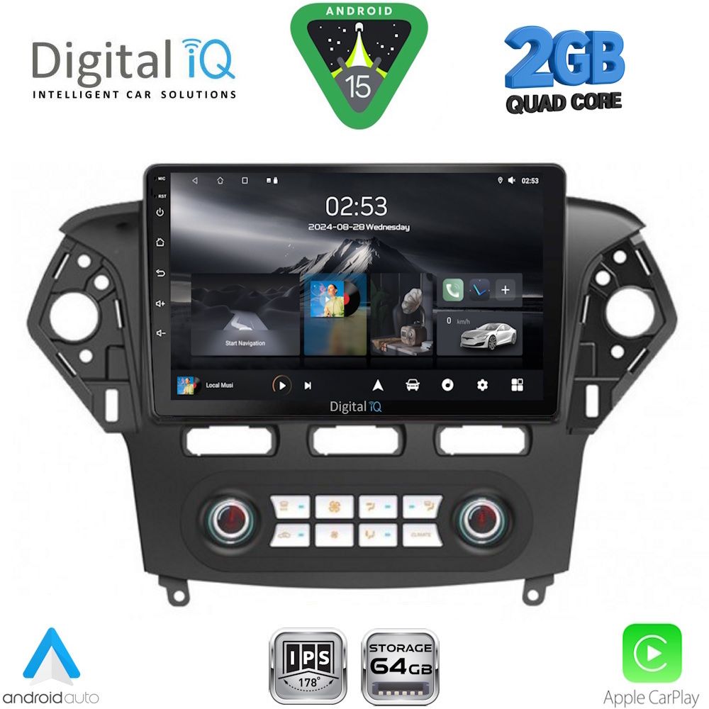 Βλησαρούλης Car Center - DIGITAL IQ RSD 1163_CPA CLIMA (10inc) MULTIMEDIA TABLET for FORD MONDEO mod. 2011-2013
