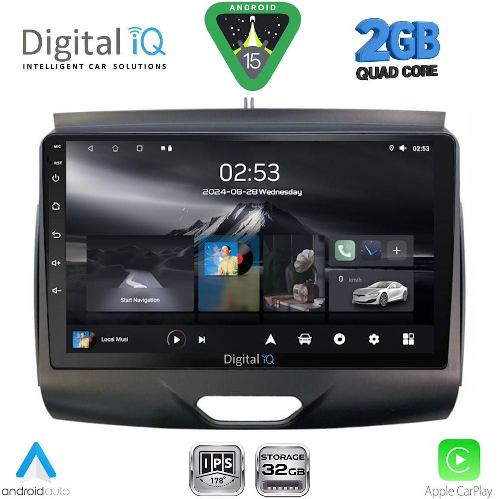 Βλησαρούλης Car Center - DIGITAL IQ RSD 1172B_CPA (9inc) MULTIMEDIA TABLET for FORD RANGER mod. 2015-2018