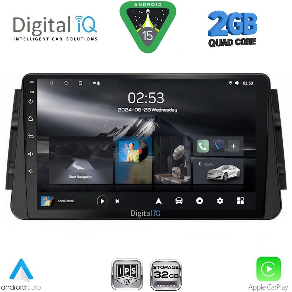 Βλησαρούλης Car Center - DIGITAL IQ RSD 1460_CPA (9inc) MULTIMEDIA TABLET for NISSAN MICRA mod. 2017-2025