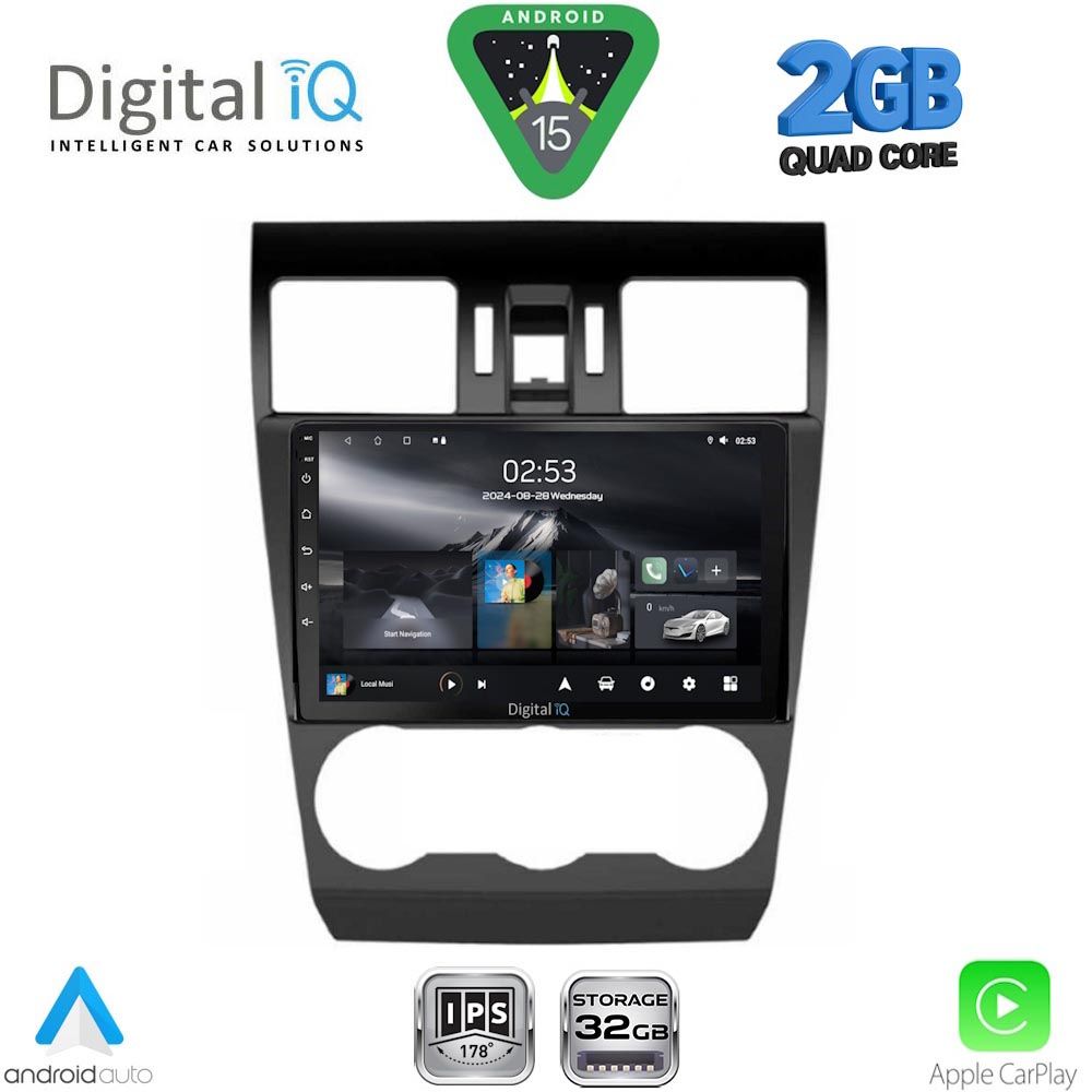 Βλησαρούλης Car Center - DIGITAL IQ RSD 1663_CPA (9inc) MULTIMEDIA TABLET for SUBARU FORESTER - IMPREZA - XV mod. 2013-2019
