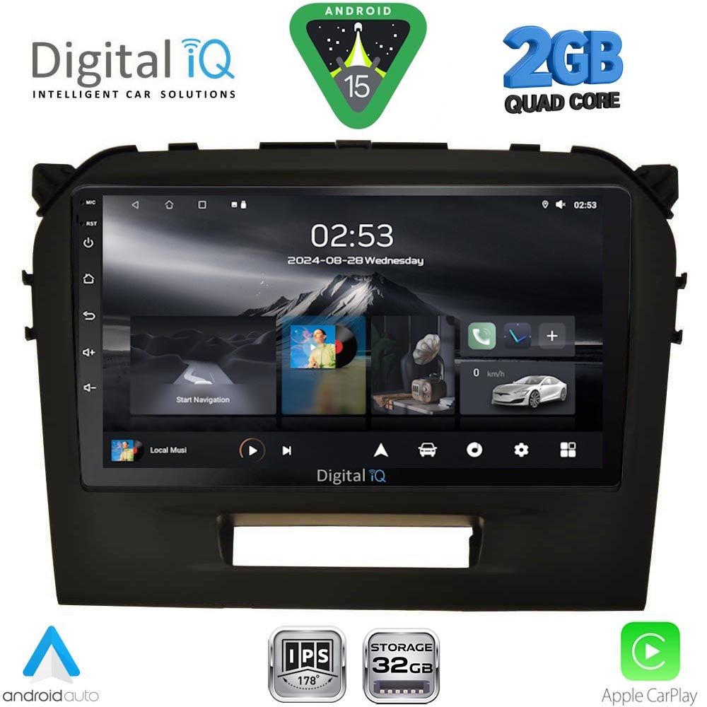 Βλησαρούλης Car Center - DIGITAL IQ RSD 1697BL_CPA (9inc) MULTIMEDIA TABLET for SUZUKI VITARA mod. 2016-2025 (BLACK)