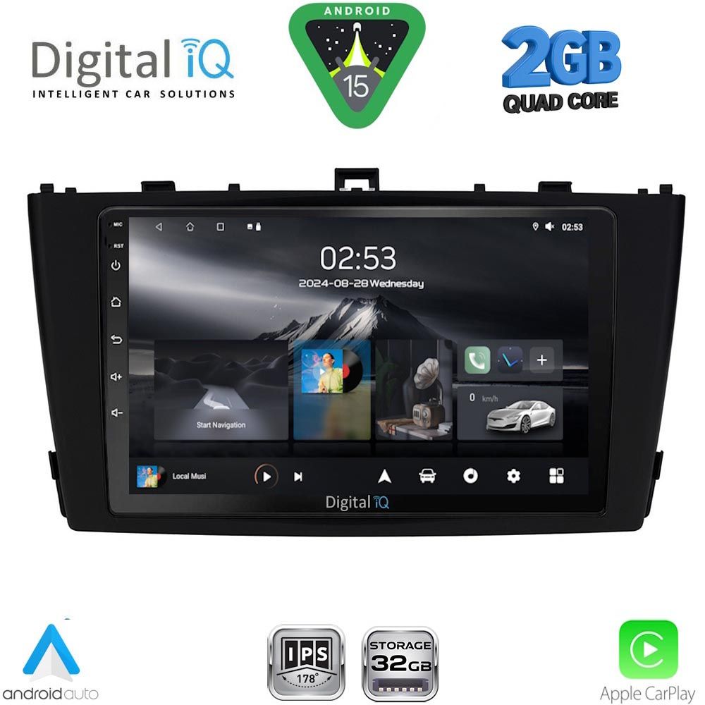 Βλησαρούλης Car Center - DIGITAL IQ RSD 1705BL_CPA (9inc) MULTIMEDIA TABLET for TOYOTA AVENSIS (T27) mod. 2009-2015 (BLACK)