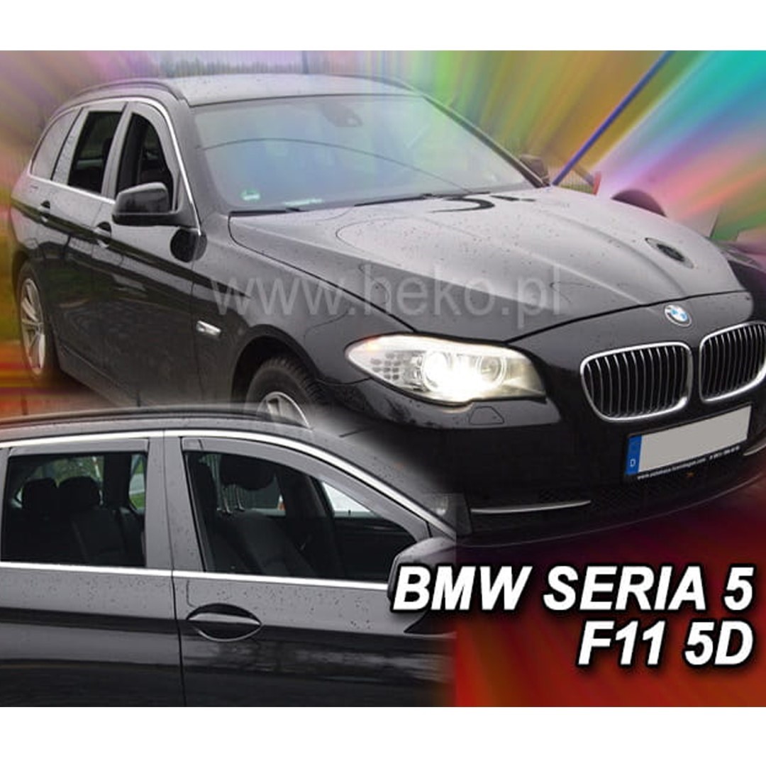 Βλησαρούλης Car Center - ΑΝΕΜΟΘΡΑΥΣΤΕΣ ΓΙΑ BMW 5 F11 4D WAGON 2010-2017 ΣΕΤ ΑΥΤΟΚΙΝΗΤΟΥ ΑΠΟ ΕΥΚΑΜΠΤΟ ΦΙΜΕ ΠΛΑΣΤΙΚΟ HEKO - 4 ΤΕΜ.