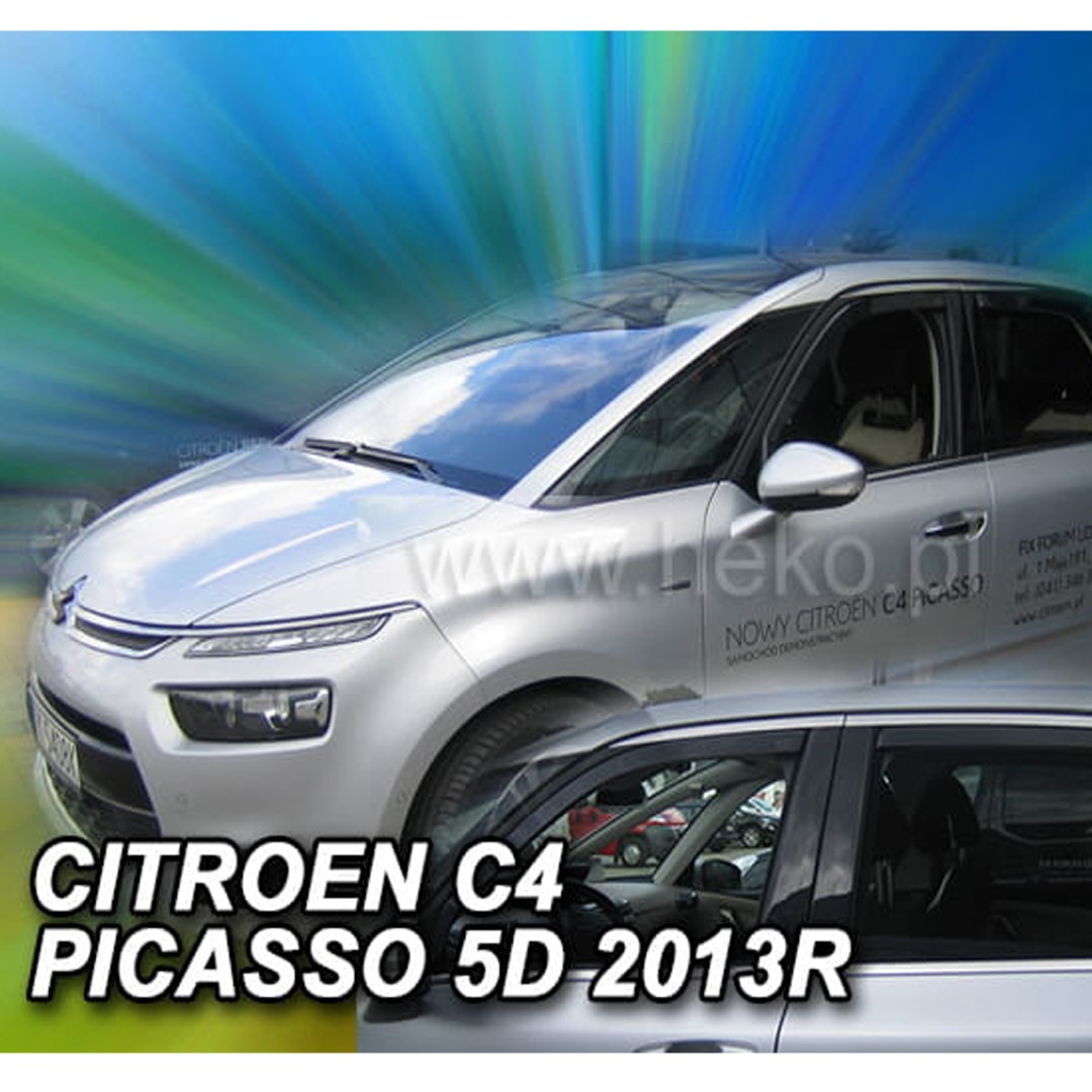 Βλησαρούλης Car Center - ΑΝΕΜΟΘΡΑΥΣΤΕΣ ΓΙΑ CITROEN C4 PICASSO MK2 5D 07/2013+ ΣΕΤ ΑΥΤΟΚΙΝΗΤΟΥ ΑΠΟ ΕΥΚΑΜΠΤΟ ΦΙΜΕ ΠΛΑΣΤΙΚΟ HEKO - 4 ΤΕΜ.