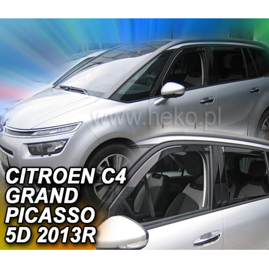 Βλησαρούλης Car Center - ΑΝΕΜΟΘΡΑΥΣΤΕΣ ΓΙΑ CITROEN C4 GRAND PICASSO SPACE TOURER MK2 5D 2013+ ΣΕΤ ΑΥΤΟΚΙΝΗΤΟΥ ΑΠΟ ΕΥΚΑΜΠΤΟ ΦΙΜΕ ΠΛΑΣΤΙΚΟ HEKO - 4 ΤΕΜ.