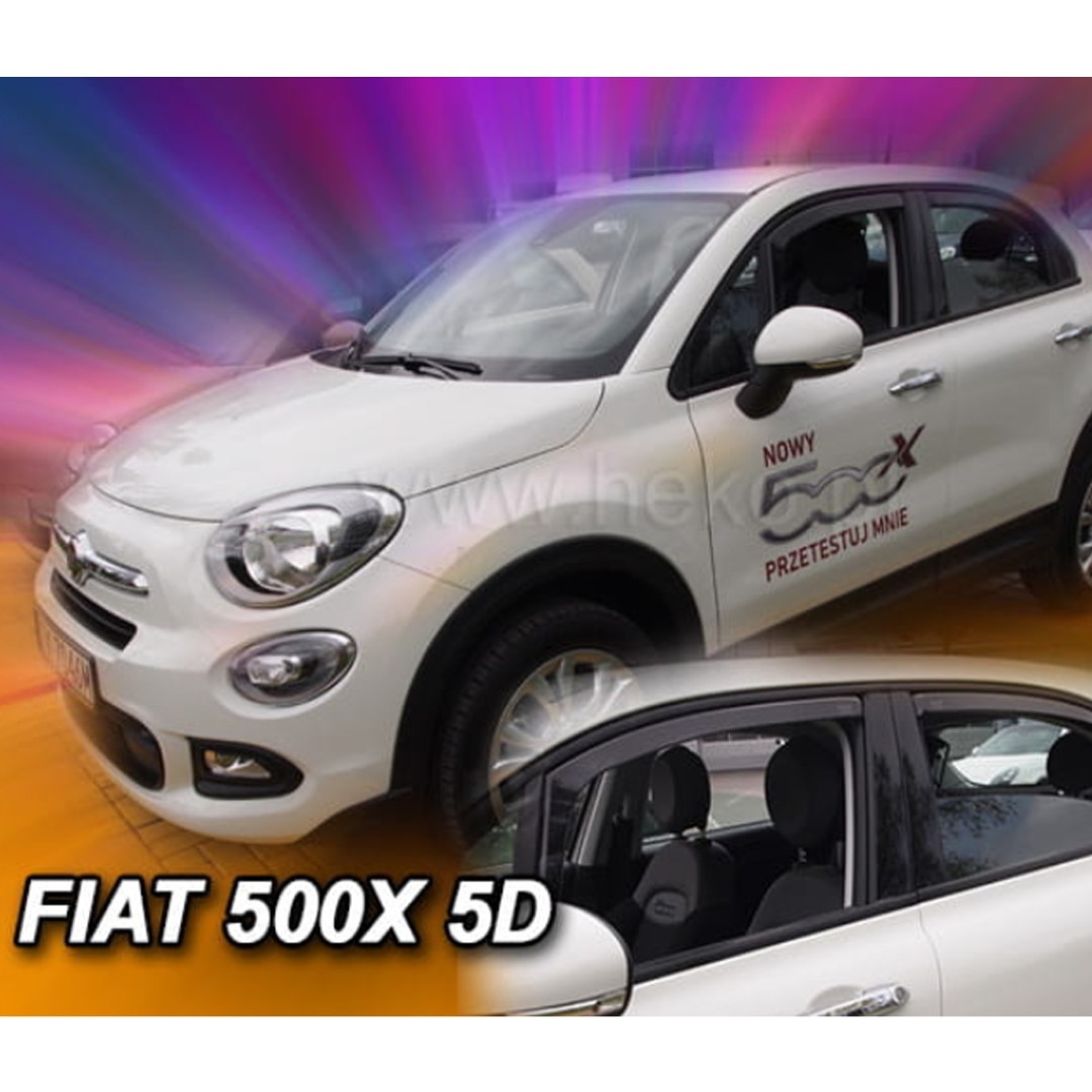 Βλησαρούλης Car Center - ΑΝΕΜΟΘΡΑΥΣΤΕΣ ΓΙΑ FIAT 500X 5D 2015 ΣΕΤ ΑΥΤΟΚΙΝΗΤΟΥ ΑΠΟ ΕΥΚΑΜΠΤΟ ΦΙΜΕ ΠΛΑΣΤΙΚΟ HEKO - 4 ΤΕΜ.