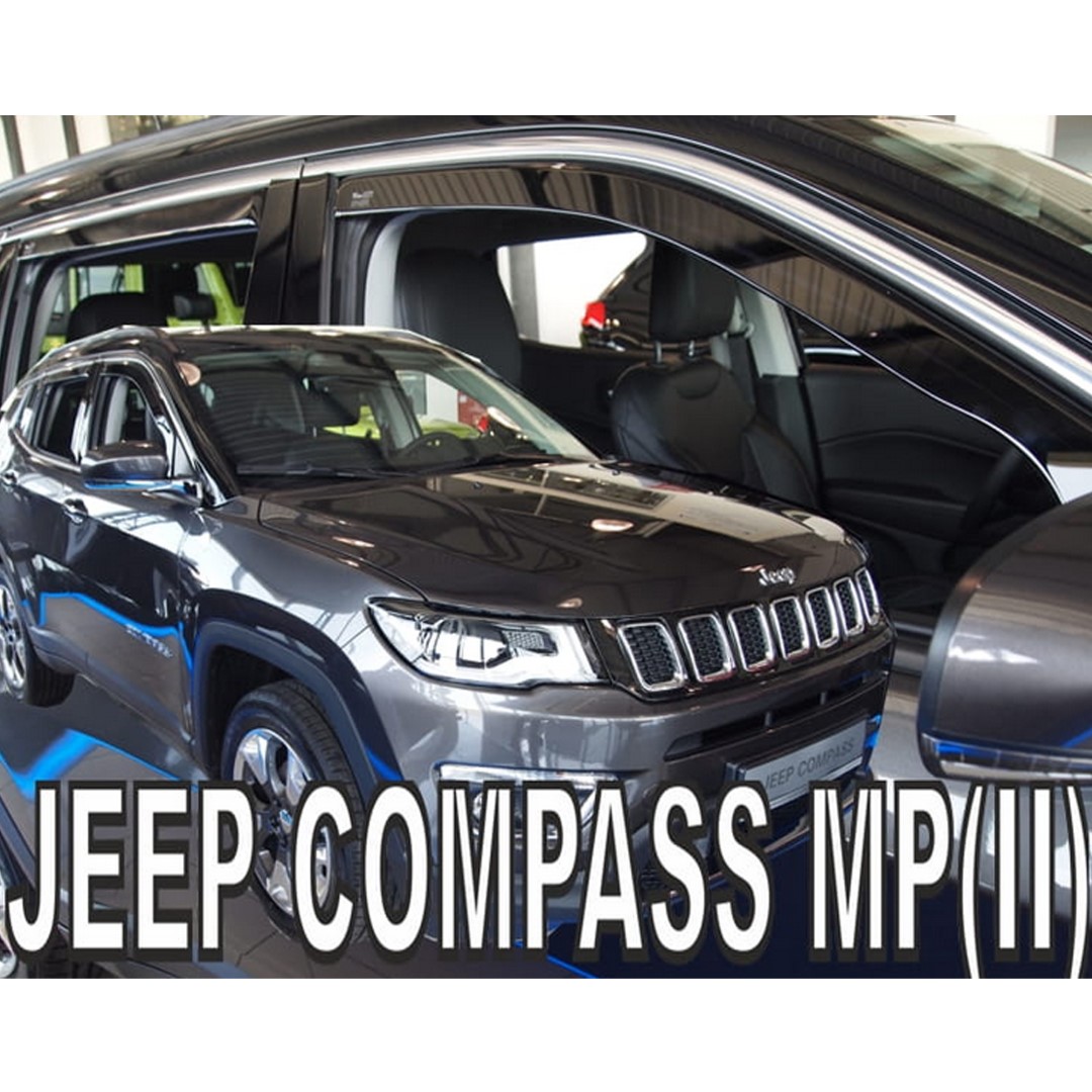 Βλησαρούλης Car Center - ΑΝΕΜΟΘΡΑΥΣΤΕΣ ΓΙΑ JEEP COMPASS MP 5D 2017+ ΣΕΤ ΑΥΤΟΚΙΝΗΤΟΥ ΑΠΟ ΕΥΚΑΜΠΤΟ ΦΙΜΕ ΠΛΑΣΤΙΚΟ HEKO - 4 ΤΕΜ.