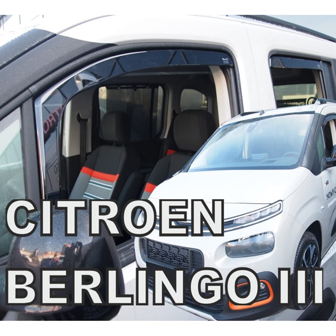 Βλησαρούλης Car Center - ΑΝΕΜΟΘΡΑΥΣΤΕΣ ΓΙΑ CITROEN BERLINGO III/PEUGEOT RIFTER/OPEL COMBO E 4D/5D LOV 2018+ ΣΕΤ ΑΥΤΟΚΙΝΗΤΟΥ ΑΠΟ ΕΥΚΑΜΠΤΟ ΦΙΜΕ ΠΛΑΣΤΙΚΟ HEKO - 4 ΤΕΜ.