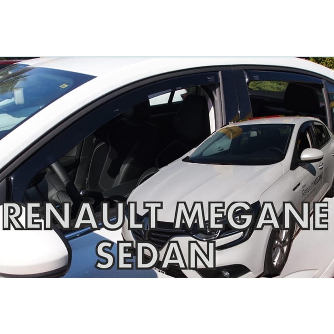 Βλησαρούλης Car Center - ΑΝΕΜΟΘΡΑΥΣΤΕΣ ΓΙΑ RENAULT MEGANE IV GRAND COUPE 4D SEDAN 2017+ ΣΕΤ ΑΥΤΟΚΙΝΗΤΟΥ ΑΠΟ ΕΥΚΑΜΠΤΟ ΦΙΜΕ ΠΛΑΣΤΙΚΟ HEKO - 4 ΤΕΜ.