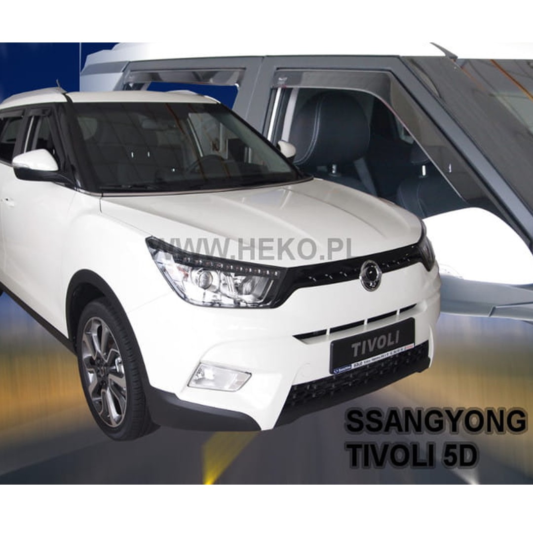 Βλησαρούλης Car Center - ΑΝΕΜΟΘΡΑΥΣΤΕΣ ΓΙΑ SSANGYONG TIVOLI/XLV 5D 2015+ ΣΕΤ ΑΥΤΟΚΙΝΗΤΟΥ ΑΠΟ ΕΥΚΑΜΠΤΟ ΦΙΜΕ ΠΛΑΣΤΙΚΟ HEKO - 4 ΤΕΜ.