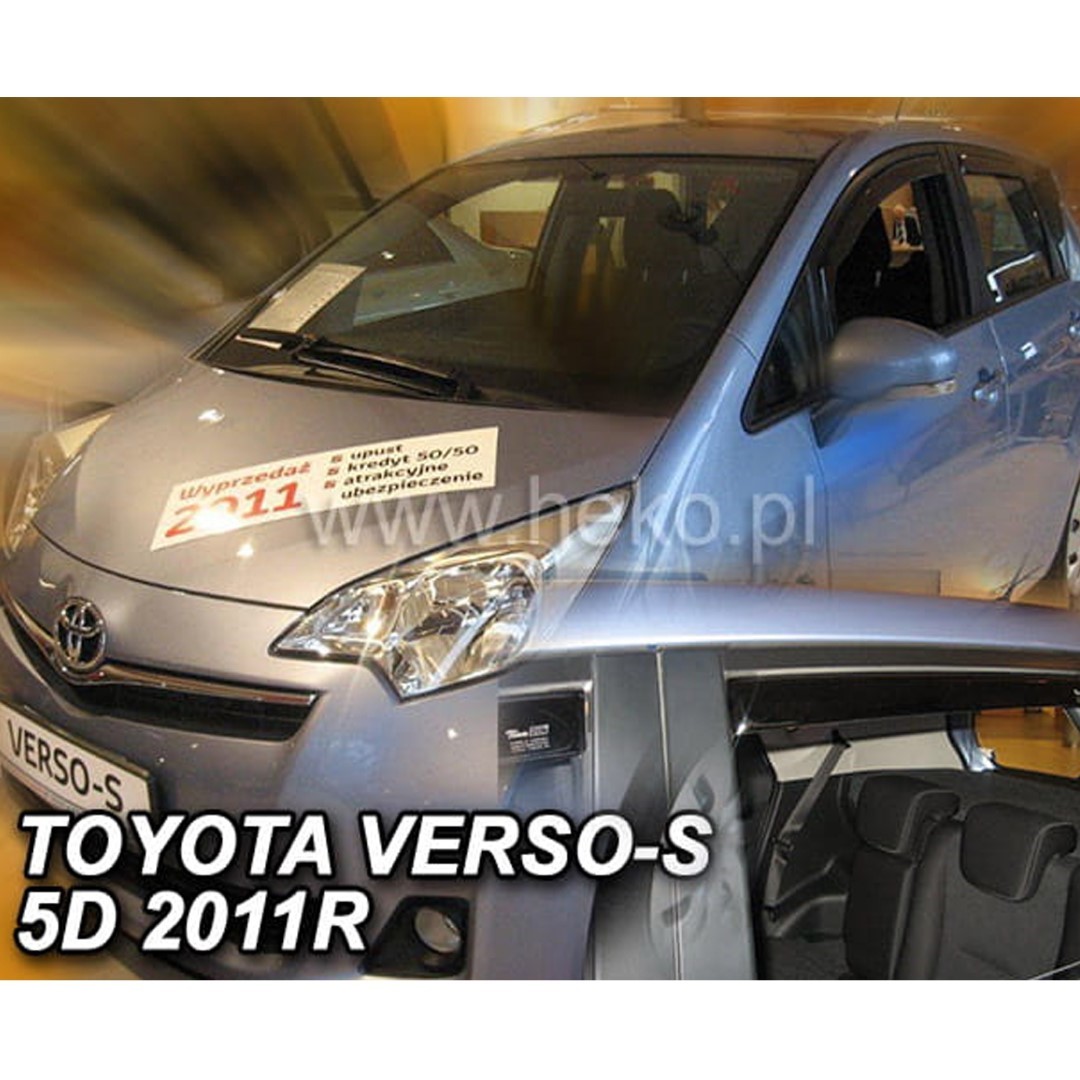 Βλησαρούλης Car Center - ΑΝΕΜΟΘΡΑΥΣΤΕΣ ΓΙΑ TOYOTA VERSO S 5D 2011+ ΣΕΤ ΑΥΤΟΚΙΝΗΤΟΥ ΑΠΟ ΕΥΚΑΜΠΤΟ ΦΙΜΕ ΠΛΑΣΤΙΚΟ HEKO - 4 ΤΕΜ.