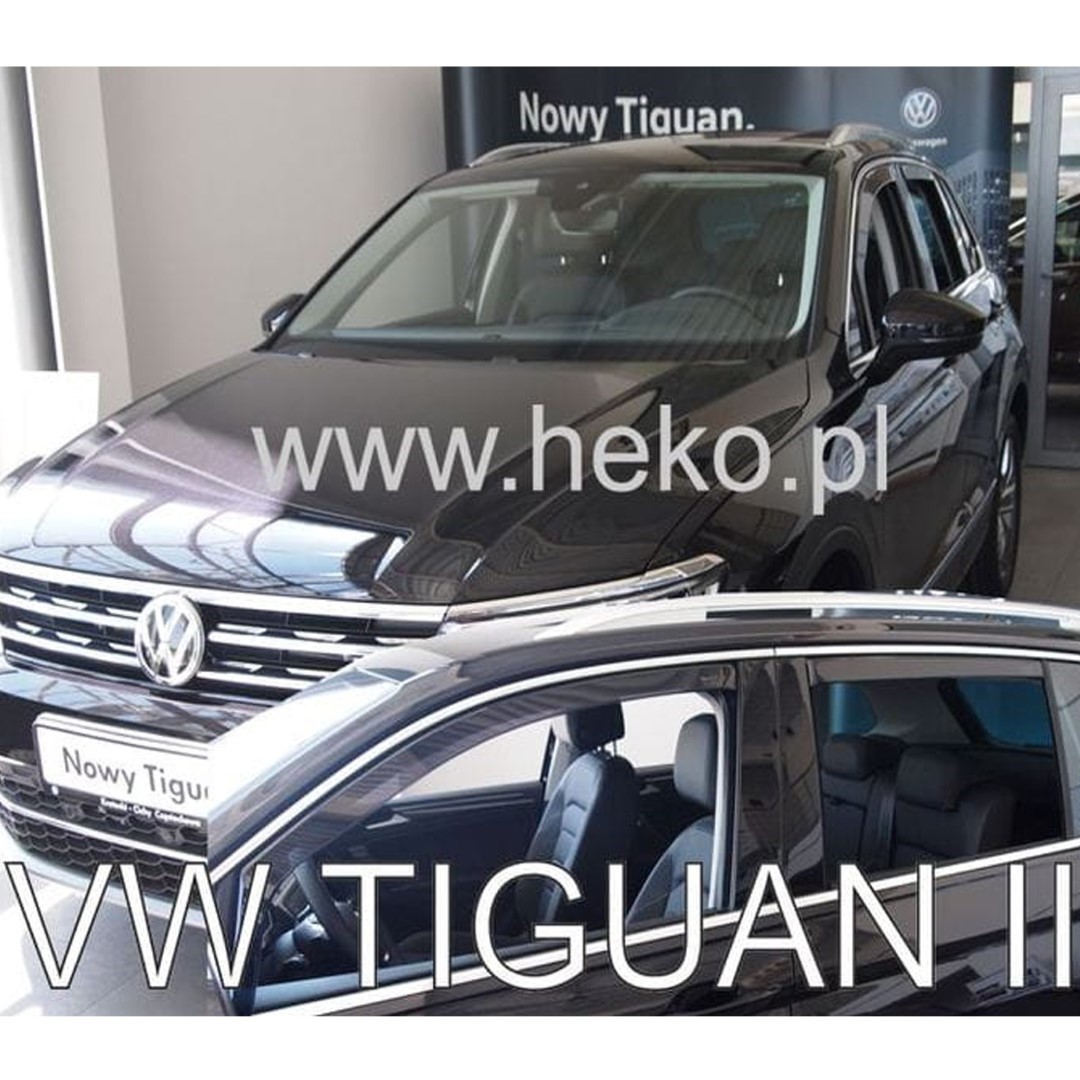 Βλησαρούλης Car Center - ΑΝΕΜΟΘΡΑΥΣΤΕΣ ΓΙΑ VW TIGUAN II 5D 2015+ ΣΕΤ ΑΥΤΟΚΙΝΗΤΟΥ ΑΠΟ ΕΥΚΑΜΠΤΟ ΦΙΜΕ ΠΛΑΣΤΙΚΟ HEKO - 4 ΤΕΜ.