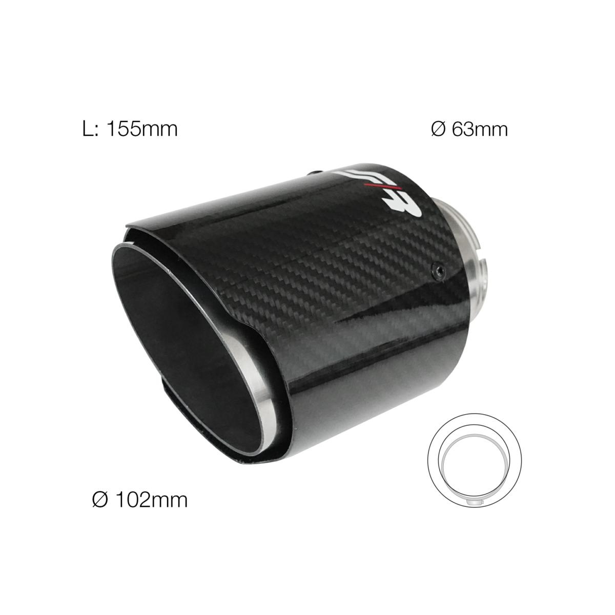 Βλησαρούλης Car Center - ΑΚΡΟ ΕΞΑΤΜΙΣΗΣ TRX96C REAL CARBON 63-102mm ΜΗΚΟΣ 155mm