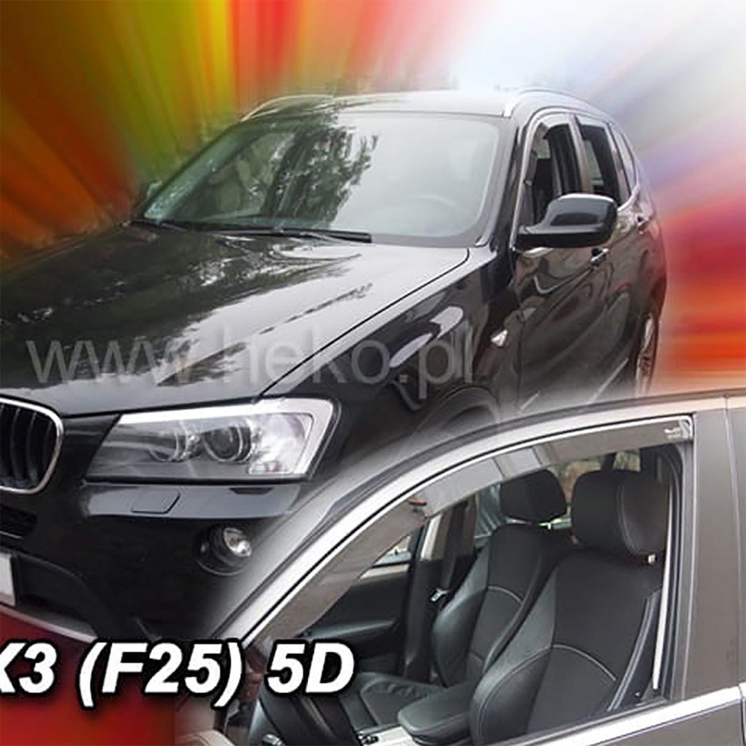 Βλησαρούλης Car Center - ΑΝΕΜΟΘΡΑΥΣΤΕΣ ΓΙΑ BMW X3 F25 5D 2010-2017 ΖΕΥΓΑΡΙ ΑΠΟ ΕΥΚΑΜΠΤΟ ΦΙΜΕ ΠΛΑΣΤΙΚΟ HEKO - 2 ΤΕΜ.