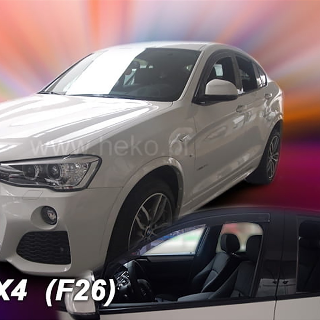 Βλησαρούλης Car Center - ΑΝΕΜΟΘΡΑΥΣΤΕΣ ΓΙΑ BMW X4 F26 5D 2013-2018 ΖΕΥΓΑΡΙ ΑΠΟ ΕΥΚΑΜΠΤΟ ΦΙΜΕ ΠΛΑΣΤΙΚΟ HEKO - 2 ΤΕΜ.