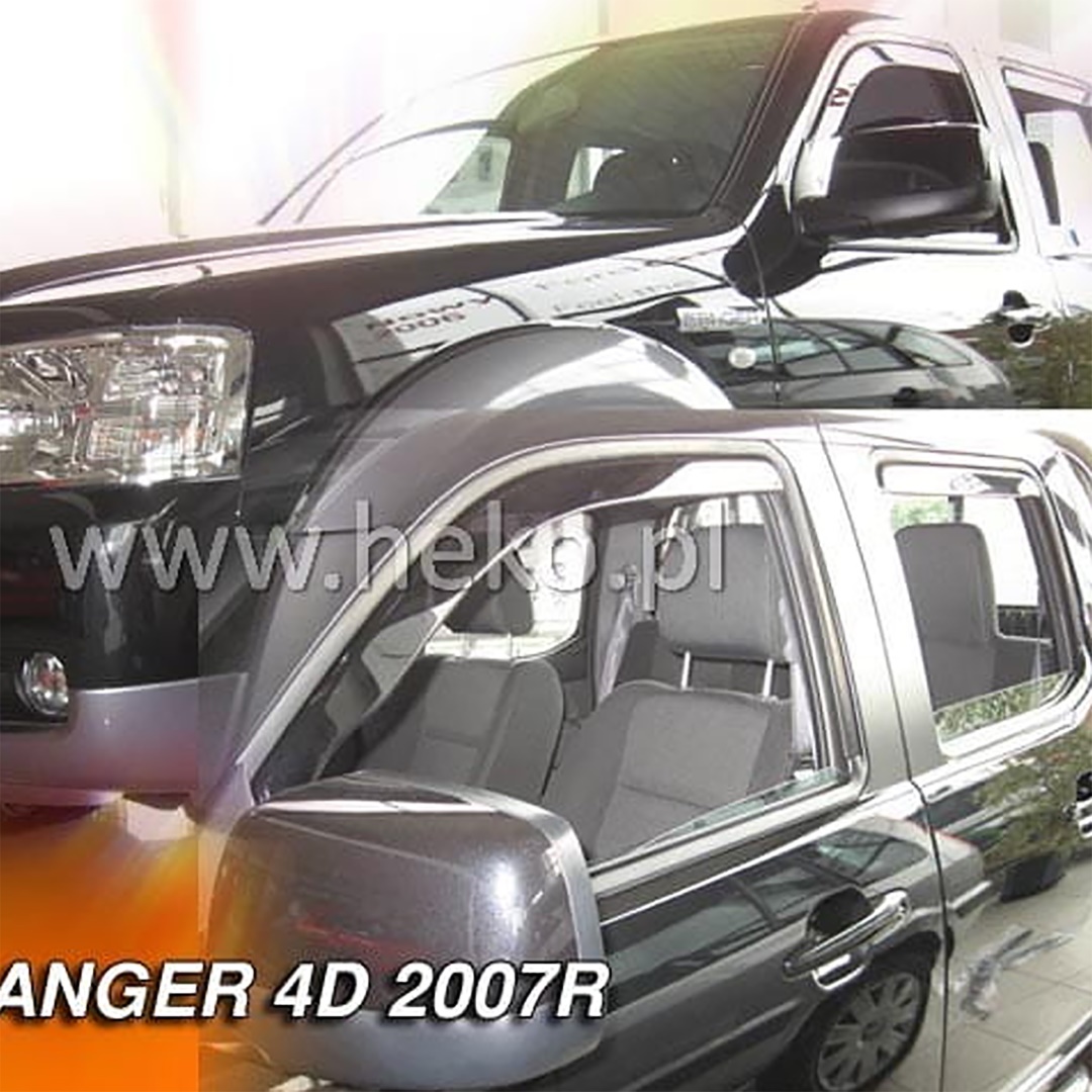 Βλησαρούλης Car Center - ΑΝΕΜΟΘΡΑΥΣΤΕΣ ΓΙΑ FORD RANGER 2 4D 2007-2012 ΖΕΥΓΑΡΙ ΑΠΟ ΕΥΚΑΜΠΤΟ ΦΙΜΕ ΠΛΑΣΤΙΚΟ HEKO - 2 ΤΕΜ.