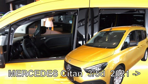Βλησαρούλης Car Center - ΑΝΕΜΟΘΡΑΥΣΤΕΣ ΓΙΑ MERCEDES CITAN 5D 2021+  ΣΕΤ ΑΥΤΟΚΙΝΗΤΟΥ ΑΠΟ ΕΥΚΑΜΠΤΟ ΦΙΜΕ ΠΛΑΣΤΙΚΟ HEKO - 4 ΤΕΜ.