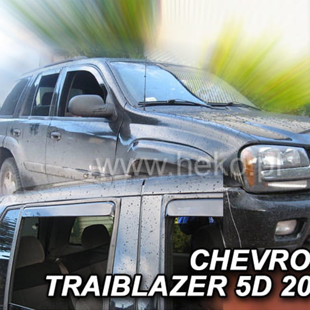 Βλησαρούλης Car Center - ΑΝΕΜΟΘΡΑΥΣΤΕΣ ΓΙΑ CHEVROLET TRAIBLAZER 5D 2002-2009R ΣΕΤ ΑΥΤΟΚΙΝΗΤΟΥ ΑΠΟ ΕΥΚΑΜΠΤΟ ΦΙΜΕ ΠΛΑΣΤΙΚΟ HEKO - 4 ΤΕΜ.