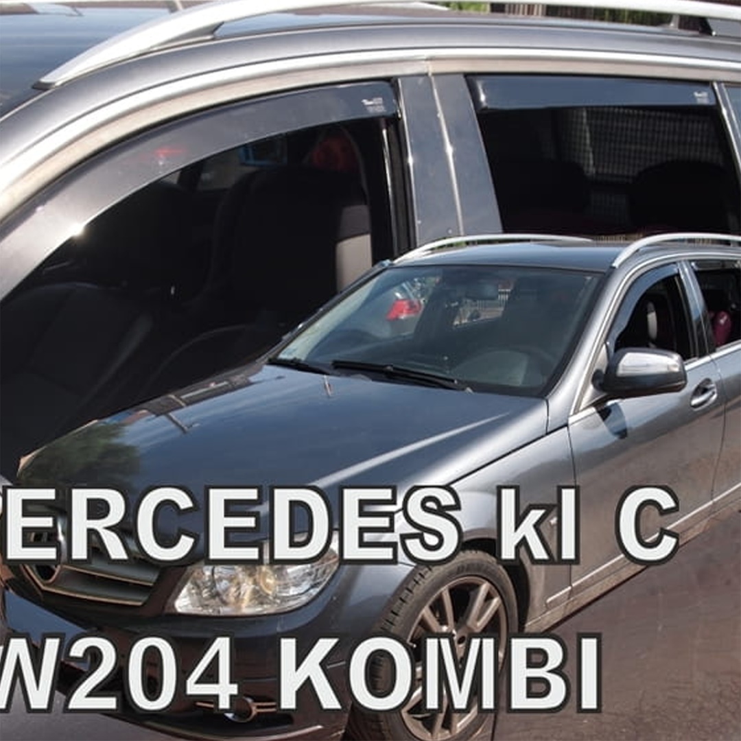 Βλησαρούλης Car Center - ΑΝΕΜΟΘΡΑΥΣΤΕΣ ΓΙΑ MERCEDES C-KLAS W204 5D S/ W 03/2007-2014 ΤΑΞΙ / COMBI ΣΕΤ ΑΥΤΟΚΙΝΗΤΟΥ ΑΠΟ ΕΥΚΑΜΠΤΟ ΦΙΜΕ ΠΛΑΣΤΙΚΟ HEKO - 4 ΤΕΜ.
