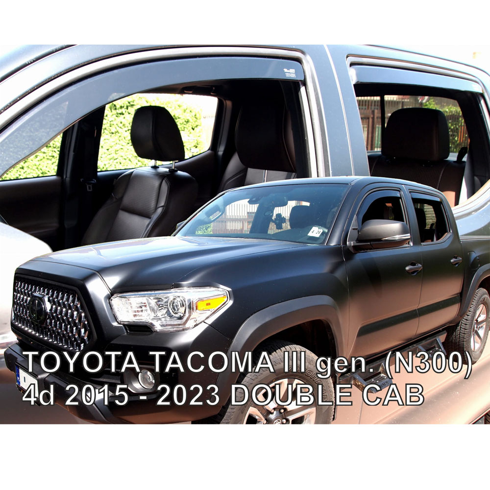Βλησαρούλης Car Center - ΑΝΕΜΟΘΡΑΥΣΤΕΣ ΓΙΑ TOYOTA TACOMA N300 4D DOUBLE CAB 2015-2023 ΣΕΤ ΑΥΤΟΚΙΝΗΤΟΥ ΑΠΟ ΕΥΚΑΜΠΤΟ ΦΙΜΕ ΠΛΑΣΤΙΚΟ HEKO - 4 ΤΕΜ