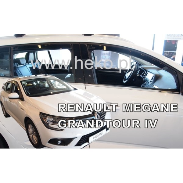 Βλησαρούλης Car Center - ΑΝΕΜΟΘΡΑΥΣΤΕΣ ΓΙΑ RENAULT MEGANE 5D 2016+  GRANDTOUR WAGON  ΣΕΤ ΑΥΤΟΚΙΝΗΤΟΥ ΑΠΟ ΕΥΚΑΜΠΤΟ ΦΙΜΕ ΠΛΑΣΤΙΚΟ HEKO - 4 ΤΕΜ.